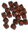 20 11mm Flat Puffed Diamond Dark Topaz with Speckles